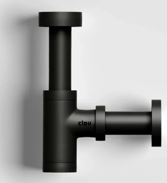 Clou Mini Suk siphon desing, noir mat, spécifique pour lave-mains