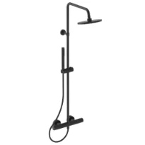 Ideal Standard Ceratherm système de douche avec douchette à main et douche de pluie ronde 200 mm - noir mat