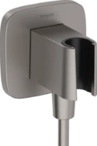 Hansgrohe Fixfit Porter Q avec support douchette - noir chromé brossé