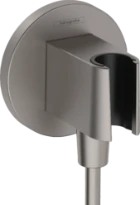 Hansgrohe Fixfit Porter S avec support douchette - noir chromé brossé