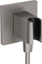 Hansgrohe Fixfit Porter E avec support douchette - noir chromé brossé
