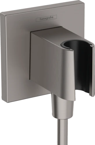 Hansgrohe Fixfit Porter E avec support douchette - noir chromé brossé