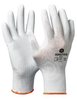 ProOne Nylon Polyurthane gants MT9 - Sensitive blanc - sans coutures couche de polyuréthane (prix par paire)