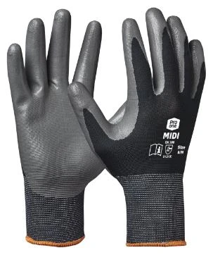 ProOne Nylon Nitril gants MT9 - gris midi - sans coutures couche de nitrile (prix par paire)