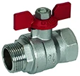 Arco Turia bolkraan met vlindergreep (rood) MF 1/2 x 1/2