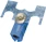 Begetube boite à encastrer 90° FM 1/2 x EK3/4 - bleu - avec collier de fixation
