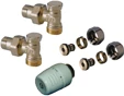 Begetube set radiateur de raccordement 4 avec raccords équerres réglables et raccord de transition avec O-ring