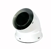 Ubbink Alu/K coude blanc 60/100-45°