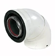 Ubbink Alu/K coude blanc 60/100-87°