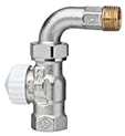 Heimeier V-Exact vanne radiateur thermostatisable droit avec coude MF 1/2 x 1/2