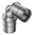 Roccheggiani SPG 316L inox simple paroi coude réglable 0-90° MF 80 x 80 mm (joint Viton)