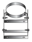 Roccheggiani SP - DP25 inox regelbare muurbeugel (30-300 mm) 130 mm - geschikt voor DP25 80 mm (80/130)