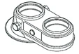 Remeha adaptateur excentrique 80/80 rga/ltv pour Quinta Pro 45 & Calenta/Calora TOWER Gas.