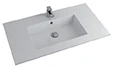 Procasa Quadra wastafelblad kunstmarmer met 1 waskom 800 x 500 mm - wit