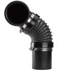 Nicoll PE flexible étirablee coude de raccordement wc (longueur 340-420 mm) 90 - 110 mm