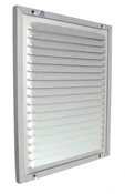 Renson 437 grille louvres carrée avec cadre 200 x 200 mm couleur anodisé naturel F1 - prix par pièce