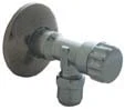 ProOne robinet d'arrêt équerre 1/2 x 10 mm - chromé - avec écrou long et rosace