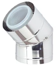 Ubbink Rolux concentrique PP/Inox coude 45° 80/125 mm
