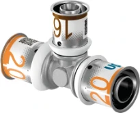 Uponor S-Press Plus laiton té réduit 90° FFF 20 x 20 x 16