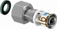 Uponor S-Press Plus raccord 2-pièces avec écrou libre joint plat FF 20 x 3/4 F