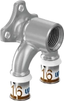 Uponor S-Press Plus culasse double 90° FF 16 x 1/2 F x 16 mm