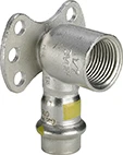 Viega Sanpress Gas inox muurplaat 90° FF 22 x 1/2 F
