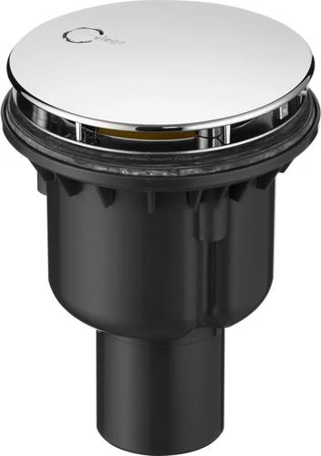 Viega Tempoplex siphon de douche 90 mm - chromé - inclusif set de finition - évacuation verticale