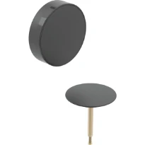 Geberit Split set de finition 52 mm pour vidage baignoire avec commande pivotable - noir mat