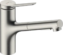 Hansgrohe Zesis M33 mitigeur cuisine 150 - avec douchette extractible 2 jets - inox