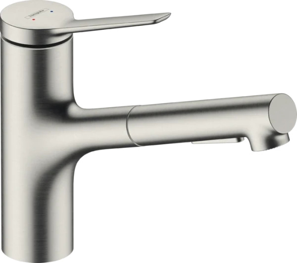Hansgrohe Zesis M33 mitigeur cuisine 150 - avec douchette extractible 2 jets - inox