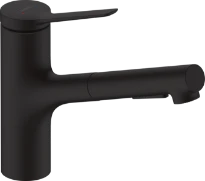 Hansgrohe Zesis M33 mitigeur cuisine 150 - avec douchette extractible 2 jets - noir mat