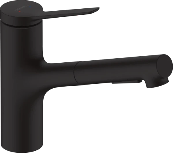 Hansgrohe Zesis M33 mitigeur cuisine 150 - avec douchette extractible 2 jets - noir mat