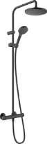 Hansgrohe Vernis Blend Showerpipe 200 1jet robinet thermostatique set de douche - noir mat