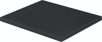 Duravit Stonetto Q receveur de douche durasolid rectangulaire 1000 x 800 mm - gris anthracite - écoulement 90 mm