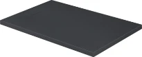 Duravit Stonetto Q receveur de douche durasolid rectangulaire 1400 x 900 mm - gris anthracite - écoulement 90 mm