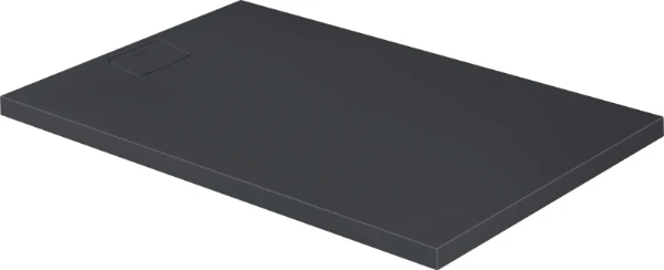 Duravit Stonetto Q receveur de douche durasolid rectangulaire 1400 x 900 mm - gris anthracite - écoulement 90 mm