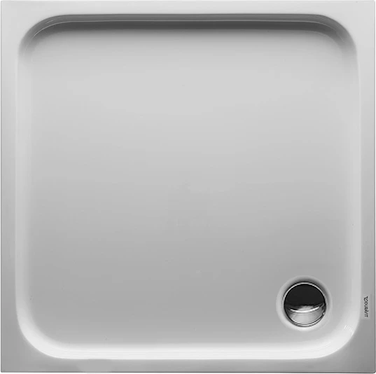 Duravit D-Code receveur de douche acrylique 900 x 900 x 85 mm - blanc - antidérapant - écoulement 90 mm