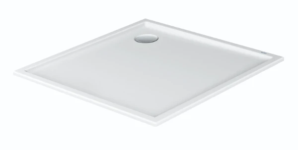 Duravit D-Code Slimline receveur de douche acrylique 1000 x 1000 x 45 mm - blanc - écoulement 90 mm
