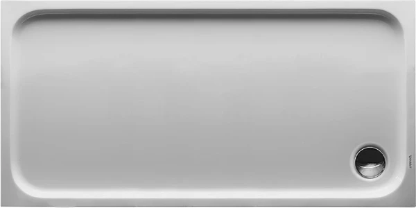 Duravit D-Code receveur de douche 1400 x 700 mm - blanc - antidérapant - écoulement 90 mm