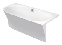 Duravit Cape Cod baignoire back-to-wall Durasolid 1900 x 900 mm - blanc - angle droit - avec entourage moulé