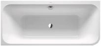 Duravit Happy D2 baignoire acrylique 1800 x 460 x 800 mm - blanc - angle gauche - avec 2 dossiers - avec panneau en poten