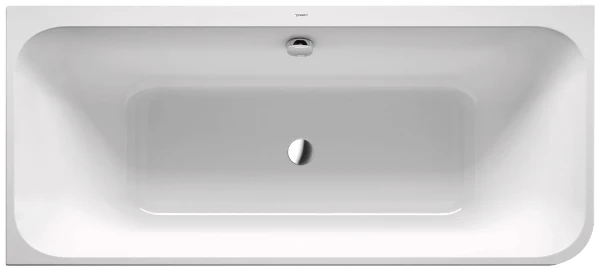 Duravit Happy D2 baignoire acrylique 1800 x 460 x 800 mm - blanc - angle gauche - avec 2 dossiers - avec panneau en poten