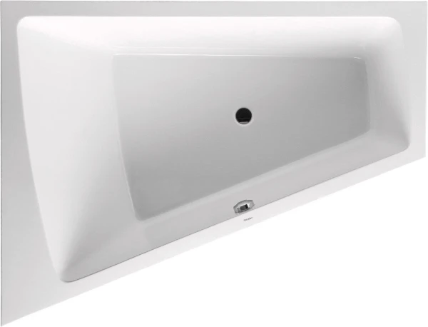 Duravit Paiova baignoire d'angle acrylique 1700 x 1300 mm - blanc - angle gauche - sans pieds - pour raccord de vidange et trop-plein avec fonction de remplissage par le bas