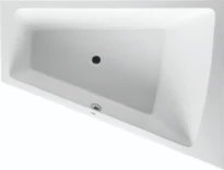 Duravit Paiova baignoire d'angle acrylique 1800 x 1400 mm - blanc - angle droit - sans pieds - pour raccord de vidange et trop-plein avec fonction de remplissage par le bas