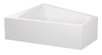 Duravit Paiova baignoire d'angle acrylique 1800 x 1400 mm - blanc - angle gauche - avec panneau et cadre en acrylique moulé