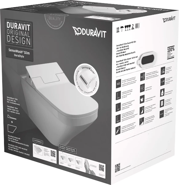 Duravit SensoWash Slim pack : abattant, eu, cuv. susp.durastyle fc rimless 620