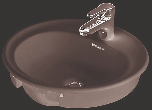 Duravit Manua lavabo encastré rond 480 mm - blanc - avec trou de robinet - avec trop-plein