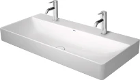 Duravit DuraSquare lavabo 1000 x 470 mm - blanc - 2 trous de robinet - sans trop-plein - poli