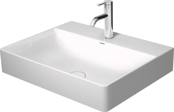 Duravit DuraSquare lavabo 600 x 470 mm - blanc - avec trou de robinet - sans trop-plein - poli