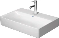 Duravit DuraSquare meuble lavabo compact 600 x 400 mm - blanc - sans trou de robinet - sans trop-plein - poli